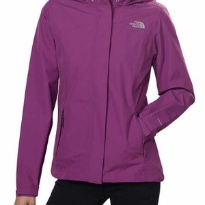 Purple Hooded North Face Hyvent Raincoat